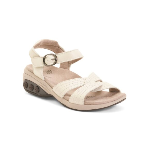 THERAFIT Bone Leather Sasha Ankle Wrap Comfort Sandals - Picture 1 of 2